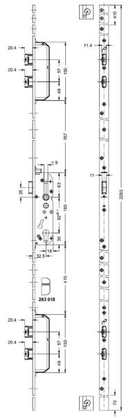4 Riegel-Schloss 241370 / 241369